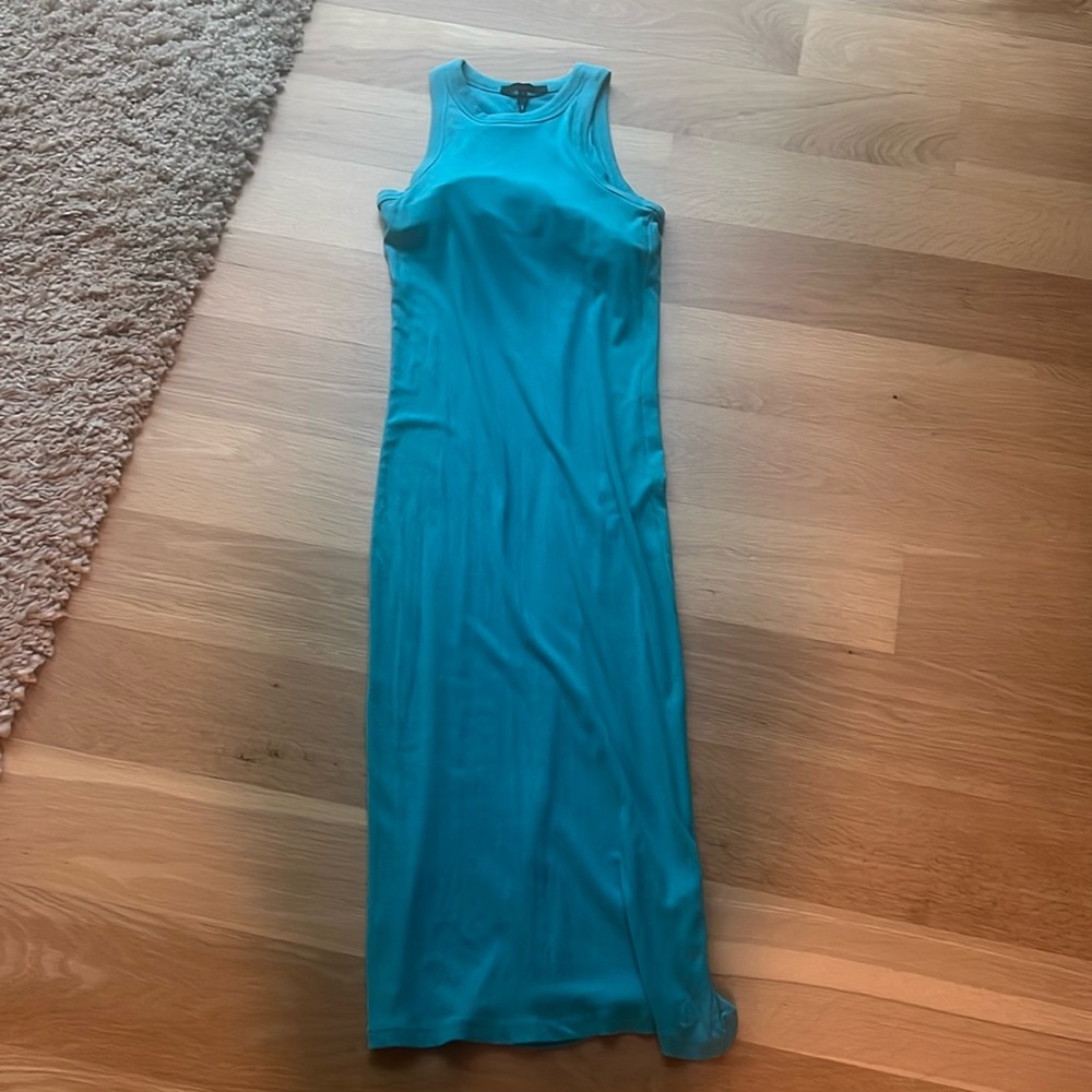 Greyson Sleeveless Tank Turquoise cotton blend Dress